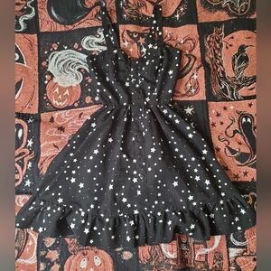 Hell Bunny Black Star Print Mini Dress XS